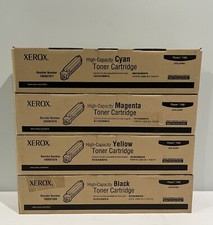 Genuine Xerox Phaser 7400  Set of 4 High Capacity Toner Cartridges C,M,Y,K   NEW picture