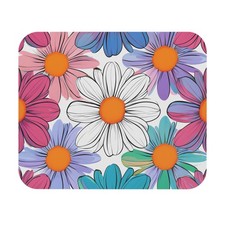 Colorful Daisy Pattern Mouse Pad | Floral Desk Accessory picture