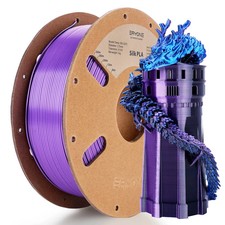 Eryone Tri Color Silk PLA 1.75mm Printer Filament B0102065 Black Blue Purple 1KG picture