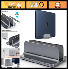 Adjustable Aluminum Vertical Laptop Stand - Space-Saving Dock for 17.3