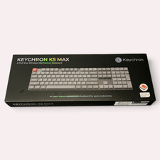 Keychron K5 Max  Keyboard Swappable Gateron White Backlight Red Switch NIB picture