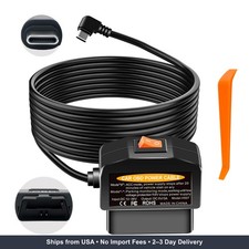 OBD2 to USB C Power Adapter for Dash Cam, Hardwire Kit with Parking Mode, Low Vo picture