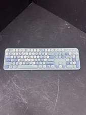 UBOTIE Dual Mode Colorful Wireless Keyboard & Mouse - Blue picture