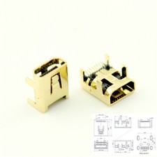 100pcs Gold Plated Mini USB 8 Pin Female Jack PCB SMT Socket Connector For DIY picture