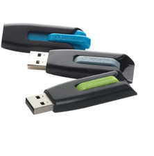 PE Verbatim® Store 'n' Go® 16-GB V3 USB 3.2 Gen 1 Flash Drives, 3 Count Assorted picture
