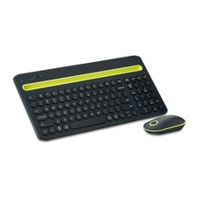 onn Multi-Device Wireless Full-Size Keyboard and 3-Button Mouse Set picture
