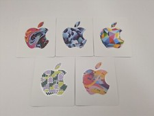 Apple Gift Card Art Sticker Lots Of 5 Different Designs Japan Version picture