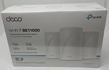 3 Pack TP-Link Deco WIFI 7 BE11000 Tri-Band Whole Home Mesh System New Sealed  picture