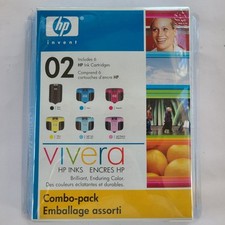 HP invent 02 Vivera 6 Ink Cartridges Combo-Pack , Photosmart New Sealed Package picture