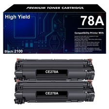 2PK 78A Black Toner Cartridge with Chip for HP P1566 P1606dn M1536dnf CE278A picture