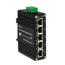Mini Industrial Managed 5 Ports (PoE) Gigabit Ethernet Switch 10/100/1000Mbps picture