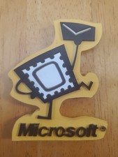 Vintage MICROSOFT BLIBBET - STAMP MAN RARE FRIDGE Magnet 1996 picture