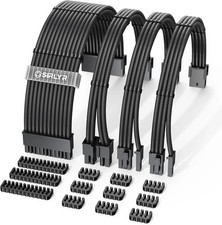 PSU Cable Extension Kit–4Pack 16AWG Power Supply Cables (1X 24Pin ATX / 1X 8Pin picture