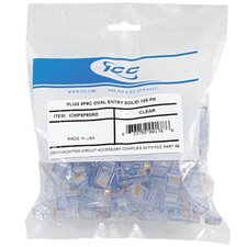 Lot of 500 ICC ICMP8P8SRD Plug, 8p8c, Oval Entry, Solid, (5x- 100pks) picture