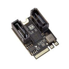IO Crest Mini PCIe to SATA III Card 2 Ports JMB582 850MBs M.2 2230 Compatible picture