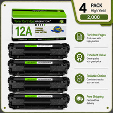 4PK Q2612A 12A Toner Cartridge Compatible For HP LaserJet 1018 1020 3020 printer picture
