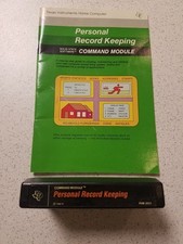 Texas Instruments Home Computer Personal Record Keeping And Cartridge Very Good picture