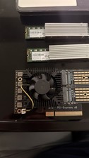 PCIe x8 4-Port M.2 NVMe Adapter Expansion Card Quad Slot (only Card) 22110/2280 picture