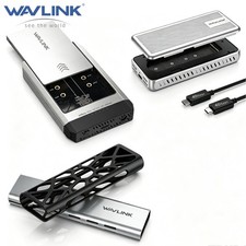 WAVLINK Hard Drives Enclosure 40Gbps USB4 NVMe SATA M.2 SSD Dual‑Bay Duplicator picture