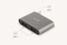 New MOSHI USB-C to Dual USB Adapter Dual USB-A Ports Camera Printer Ext Storage picture