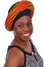 Unique Cap and African Print Kente Band-DP3227HB | African Fashion | Dupsie's picture