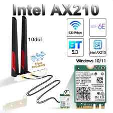 WiFi Card 5374Mbps Bluetooth Wi-Fi 6E Adapter 2 in 1 Desktop Kit 10DBi Antennas picture