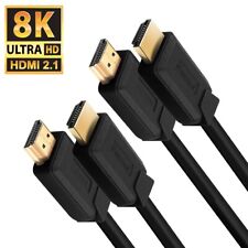 2 Pack HDMI Cable, 2.1 Version, 8K 60Hz, 48Gbps, Gold Connectors, 3ft , Black picture