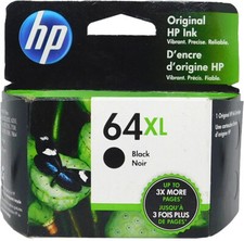 HP 64XL/N9J92AN Black Ink Cartridge for ENVY Photo 6200/7100/7800, Tango picture