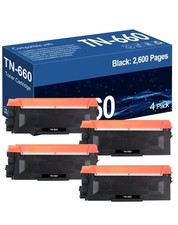 4PK Black Toner Compatible Brother TN660 HL-L2300D L2360DN HL-L2360DW MFC-L2680W picture