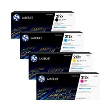 Genuine HP 212X High Yield Toner Set W2120X W2121X W2122X W2123X CMYK picture