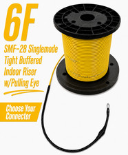 6 Fiber Indoor Singlemode Distribution Riser Preterminated Assembly Made in USA picture