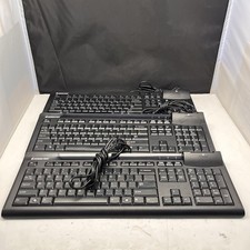 IOGEAR GKBSR201TAA Smart Card Reader Keyboard USB Lot Of 3 Sold As Is J8 picture