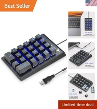 Mechanical Numeric Keypad, 22-Key USB Numpad for Laptop with LED Backlight picture