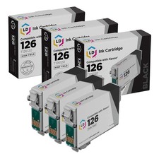 LD Reman Replacement T126120 for Epson T126 126 Set of 7 Black Inkjet Cartridges picture
