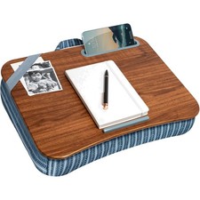 Portable Lap Desk with Cushion – Stylish Arrow Stripes, Fits 15.6