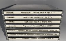 Professor Teaches Software Lot of 7 Networking, Windows 2000, Office CDs picture