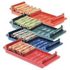 Coin Storage Organizer Tray Set 4 Trays Color Coded Nadex NCS8-1009 Led Rolled picture