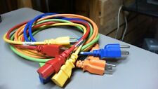 Five Color Coded Computer Power Cords - 6 foot - 10 AMP/18 AWG picture