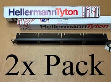 2x Pack HellermannTyton RNG Series Rapidnet Cassette Modular Front Panel 1U picture