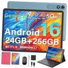 2026 Upgraded Android 16 Tablet, 10 inch Tablet with Keyboard () Pink picture