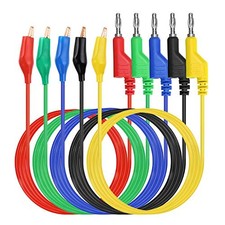Sumnacon Multimeter Test Lead Set - Stackable Banana Plug to Alligator Clips picture