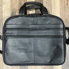 Dell Genuine Leather 17” Laptop Bag Briefcase/Messenger Bag picture