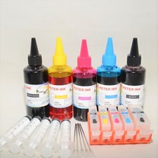 5X100ML Dye refill Ink kit Canon PGI-225 CLI-226 iX6520 MG5120 MG5220 MG5320 picture