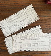 10 Vintage Computer Punch Cards Time Cards McBee H6680*C NOS Vintage Card Stock picture