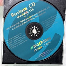 eMACHINES ETOWER 500IS RESTORE CD VER. 3.6 BOOTABLE CD picture