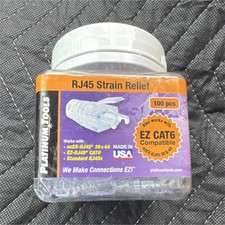 Platinum Tools RJ45 Strain Relief Clear 100 pcs EZ-RJ45 CAT6 MPN 202036J picture