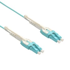15 Pack of 10m Uniboot LC/UPC-LC/UPC OM4 Multimode Duplex Aqua Fiber Optic Patch picture