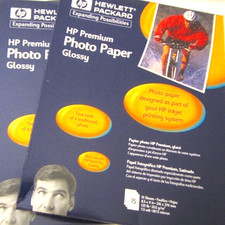 2 Packs HP Premium Glossy Photo Paper (15 Sheets, 8.5 x 11) New Old Stock picture